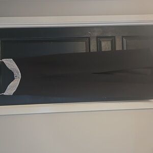 NWT LBV Black Column Crepe Gown with Crystal Mesh Accents Size 12